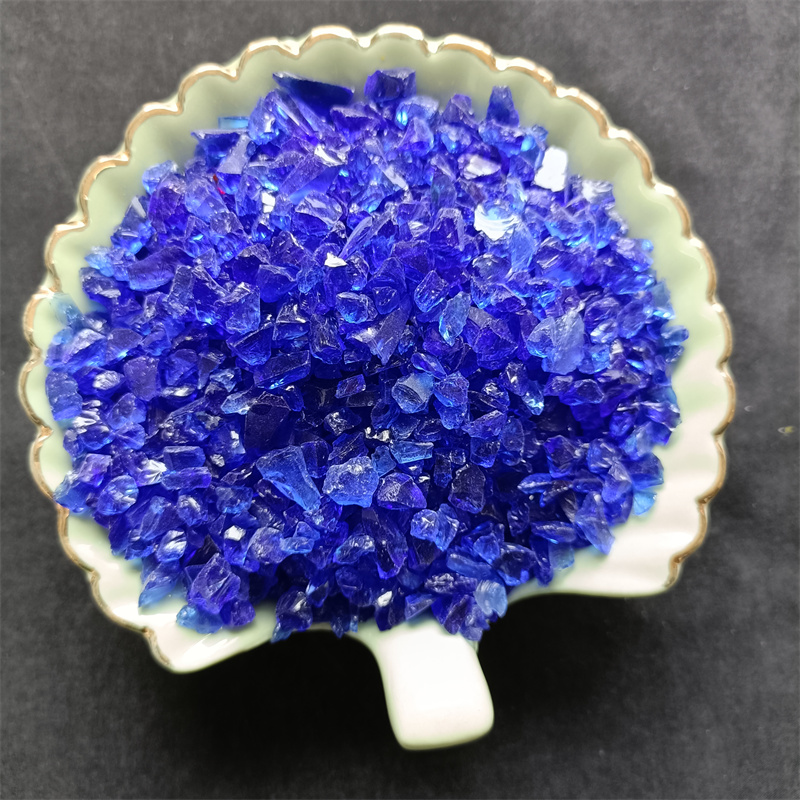 Electroplated sand blasting glass sand 3-6mm glass sand for landscaping and decoration