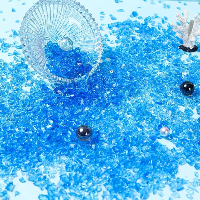 Chinese supplier colored glass broken landscape decorative glass sand