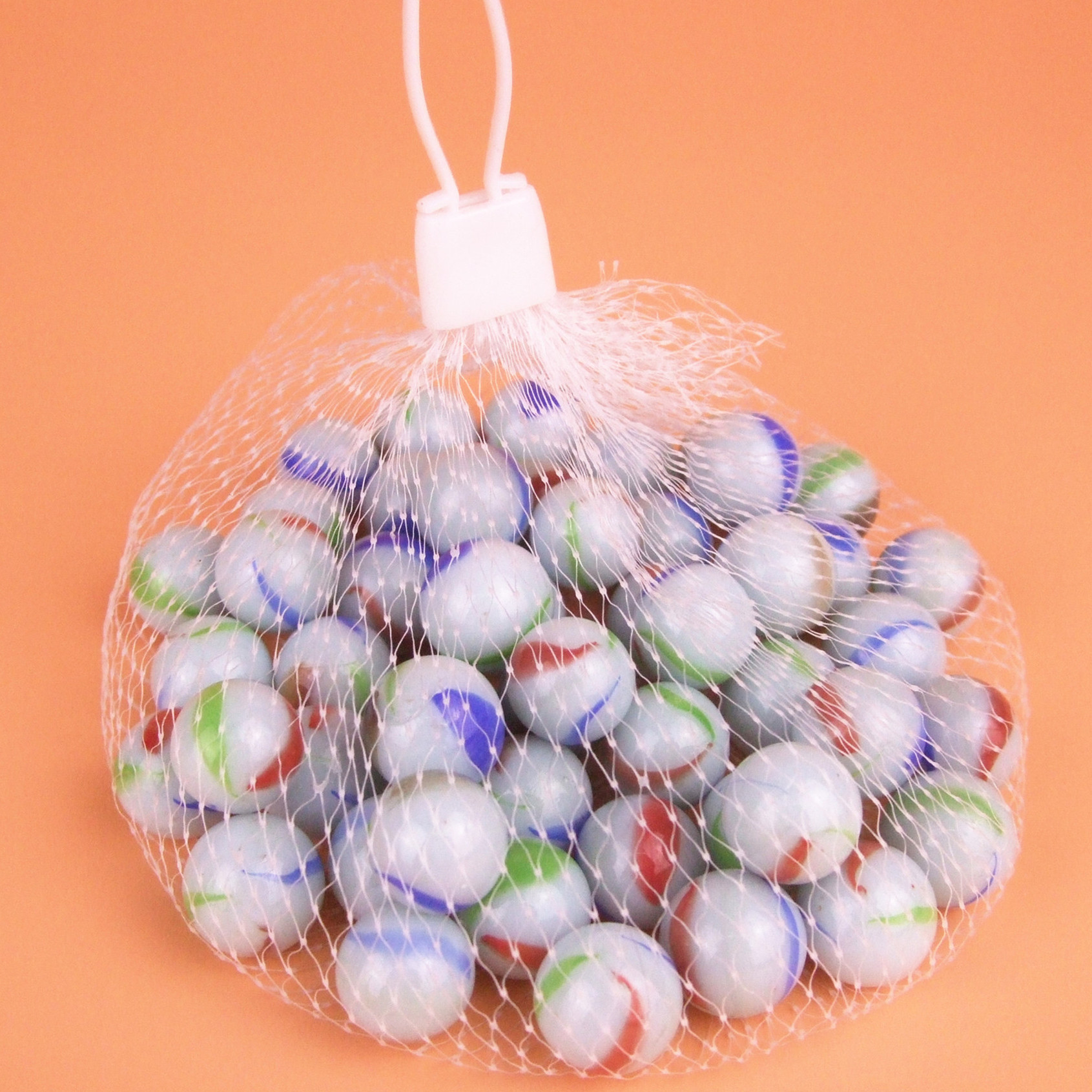 25mm white porcelain flower toy glass marble