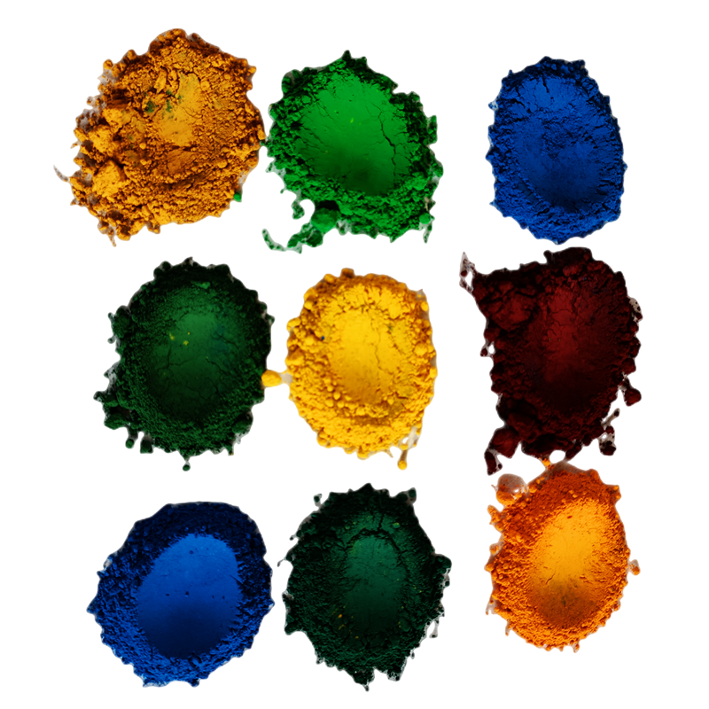 Matte industrial colorant iron oxide pigment used in chemical rubber coatings tile floor coloring